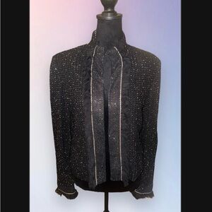 St. John couture elegant shimmering evening blazer